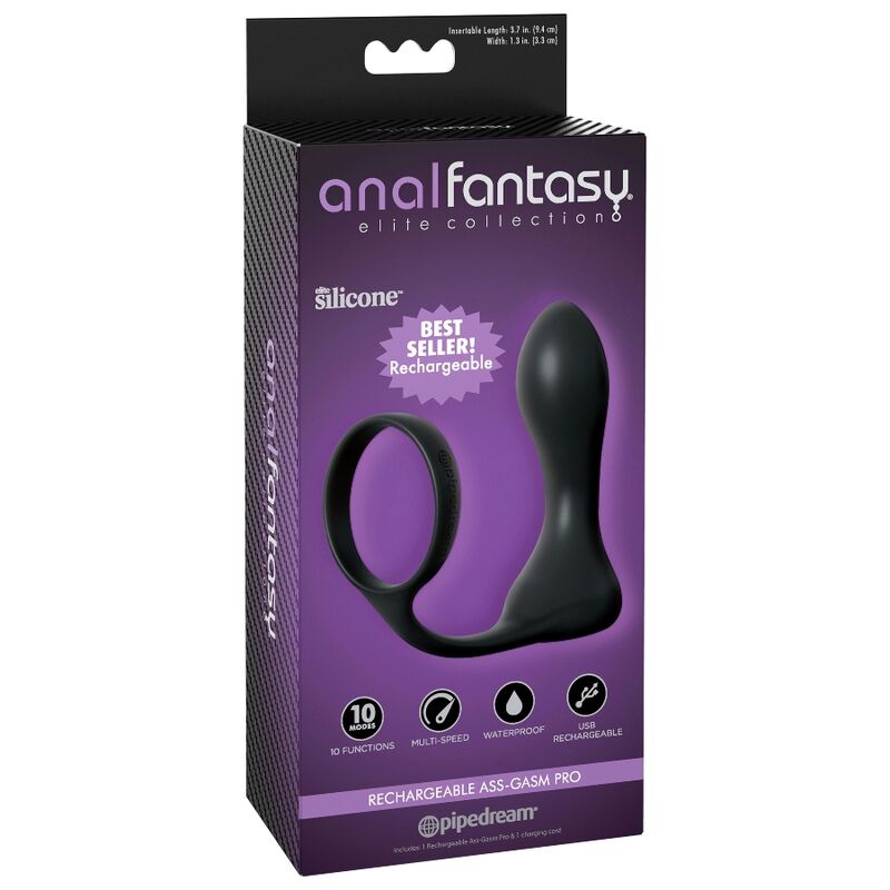 Pipedream — Plug anal vibrant avec anneau Ass-Gasm Pro