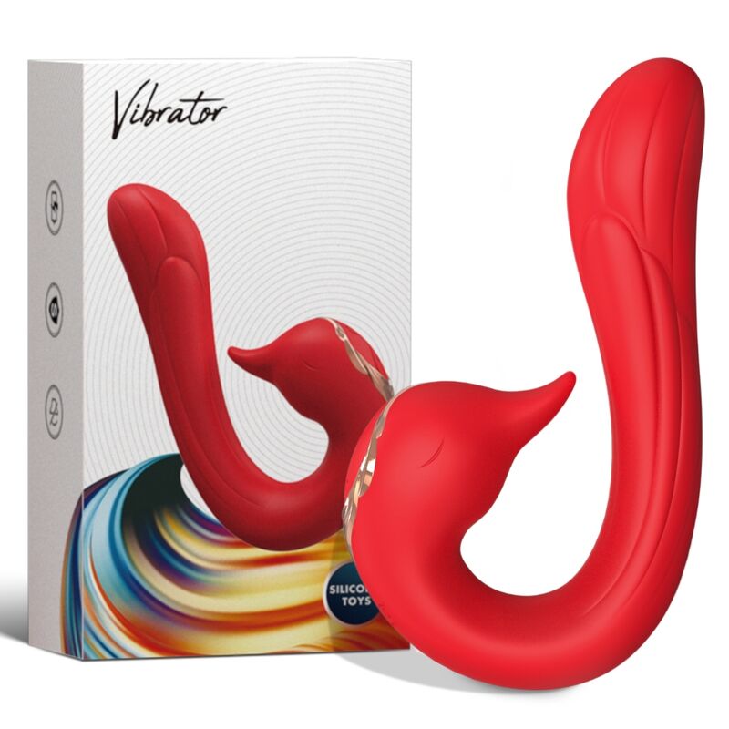Armony — Delfin : vibromasseur chauffant multiposition, rouge