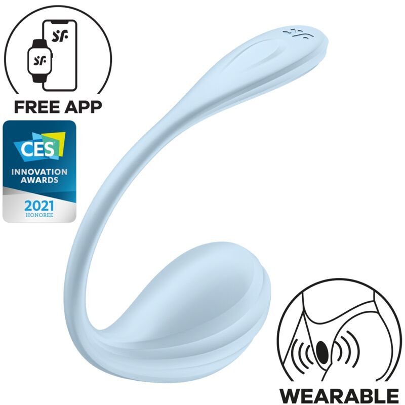 Vibromasseur Satisfyer Smooth Petal, coloris bleu ciel