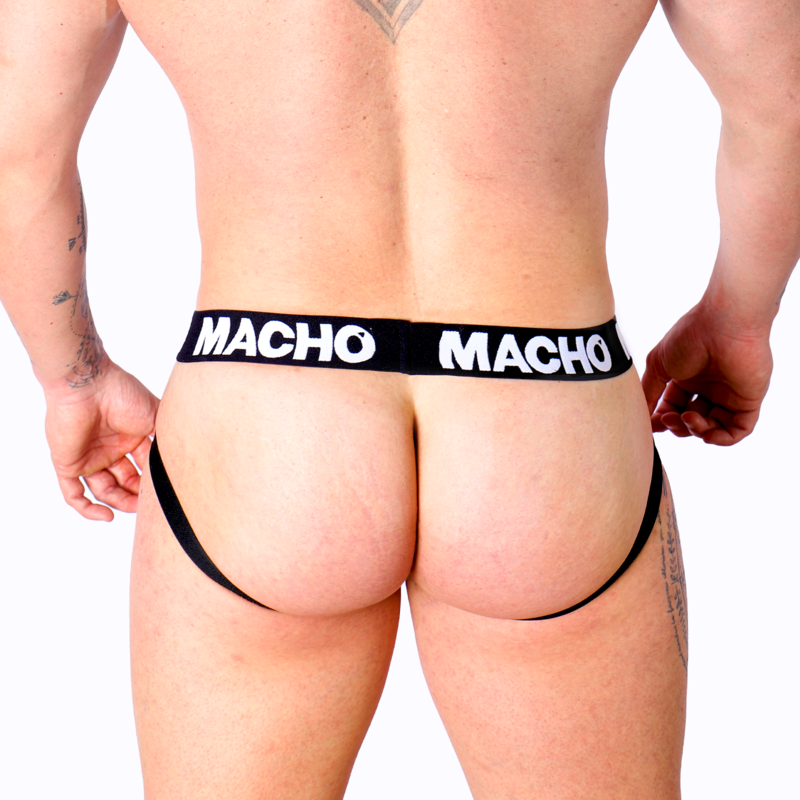 Macho — Tenue Mx25nc Jock en simili cuir, coloris noir