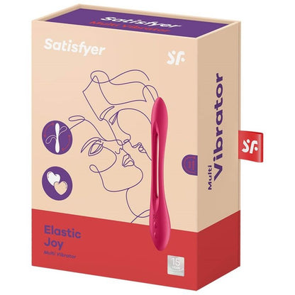 Satisfyer — Vibromasseur Elastic Joy Multi, coloris rouge