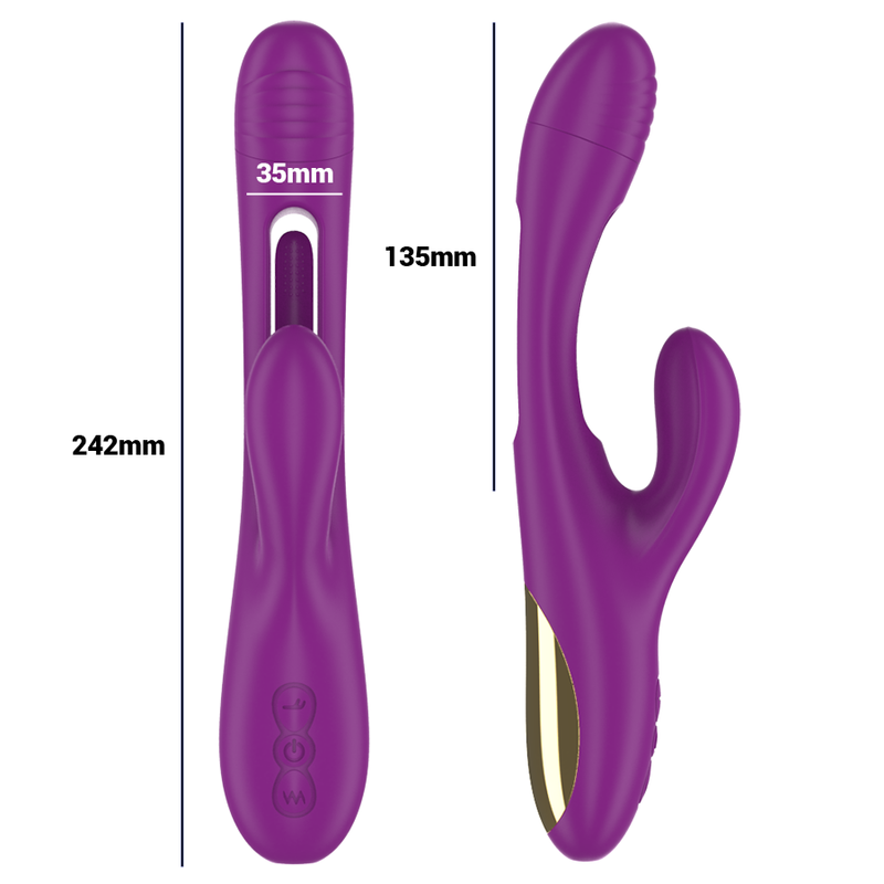 Intense — Vibromasseur Apolo Multifunction Vibrations, coloris violet