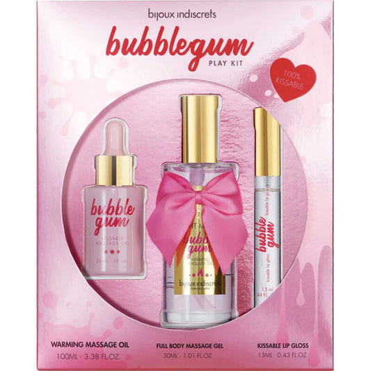 Bijoux Indiscrets — Kit Bubblegum : huile, gel et gloss