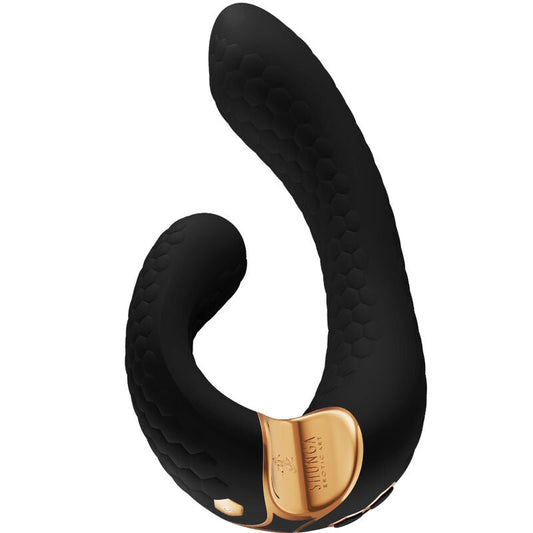Vibromasseur point g Shunga Miyo, coloris noir, de face