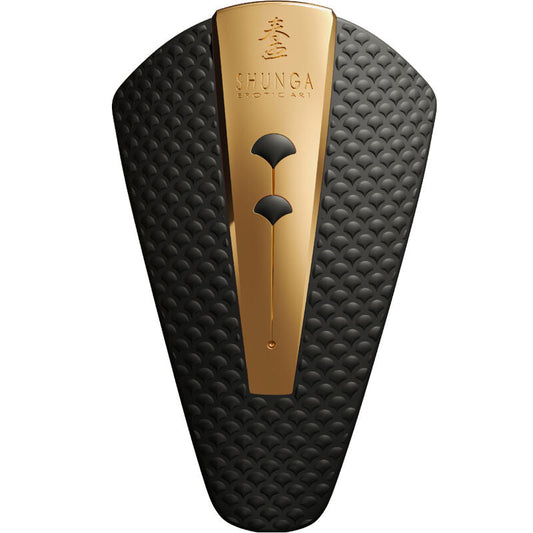 Stimulateur clitoridien Shunga Obi, coloris noir, de face