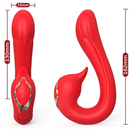 Armony — Delfin : vibromasseur chauffant multiposition, rouge