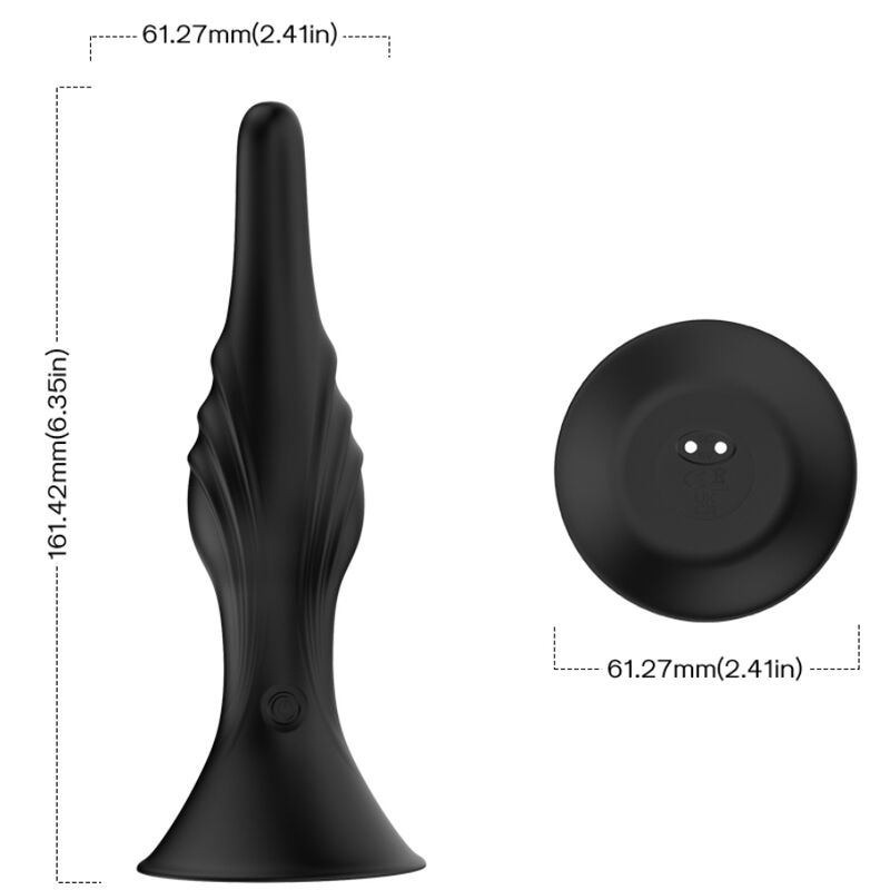 Armony — Vibromasseur et plug anal télécommandés, noir