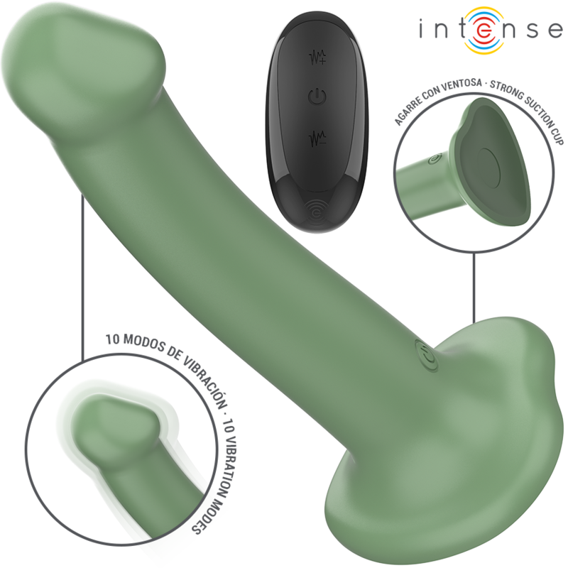 Intense — Gode vibrant télécommandé Becca, coloris vert