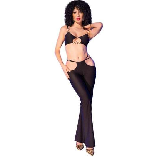 Chilirose — Ensemble Top Leggings, coloris noir et doré