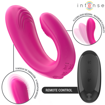 Intense — Vibromasseur télécommandé Janet Dual U-Shaped, coloris rose
