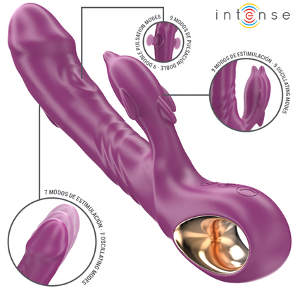 Intense — Vibromasseur Halle Multifunction Dolphin, coloris violet