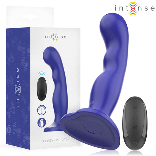 Intense — Gode vibrant télécommandé Shorty, coloris bleu