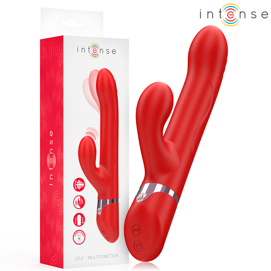 Intense — Vibromasseur Lele Multifunction Rotating, coloris rouge